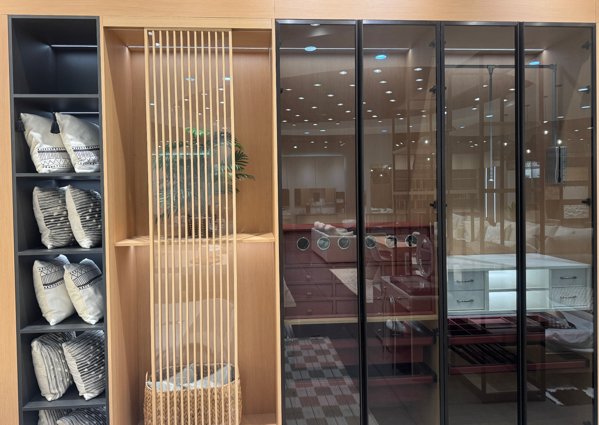 Wardrobes display at Ward Design Center showroom Kapolei