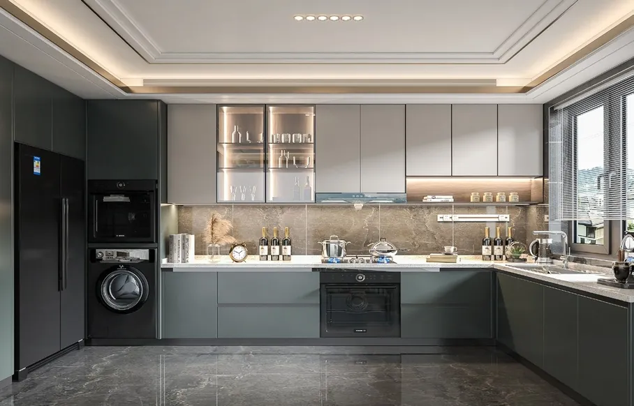 Luxury Oahu kitchen with custom hood, gas cooktop, and prep sink, Honolulu home