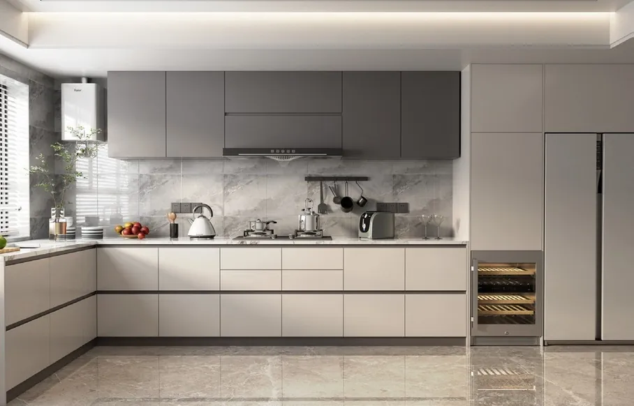Open-plan kitchen with full-height pantry and panel-ready refrigeration, Hawaii residence