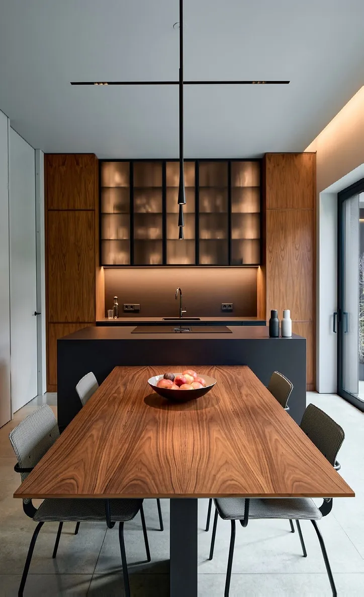 Open-plan kitchen with full-height pantry and panel-ready refrigeration, Hawaii residence