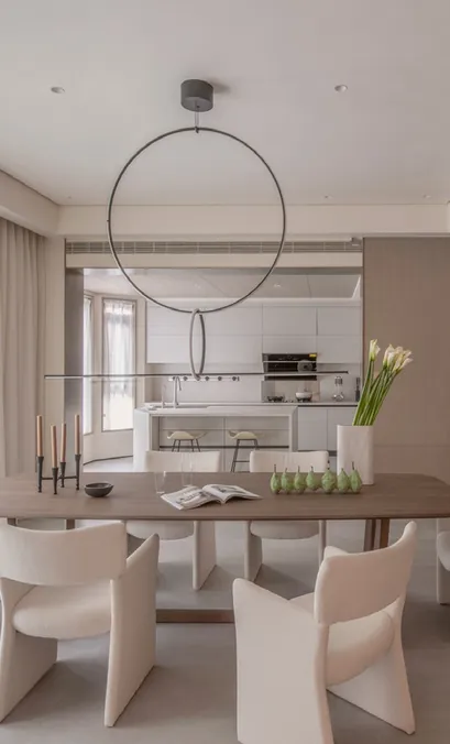 Contemporary kitchen design featuring a stone backsplash and matte finishes, Kapolei showroom display