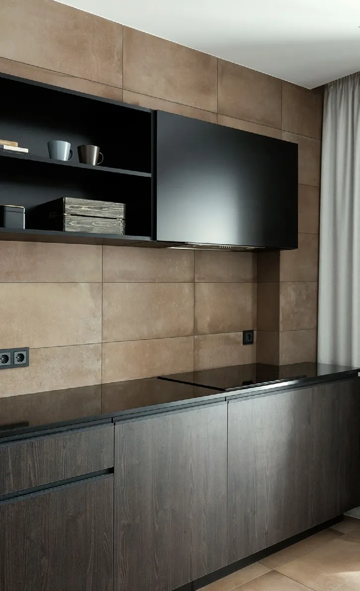 Luxury Oahu kitchen with custom hood, gas cooktop, and prep sink, Honolulu home
