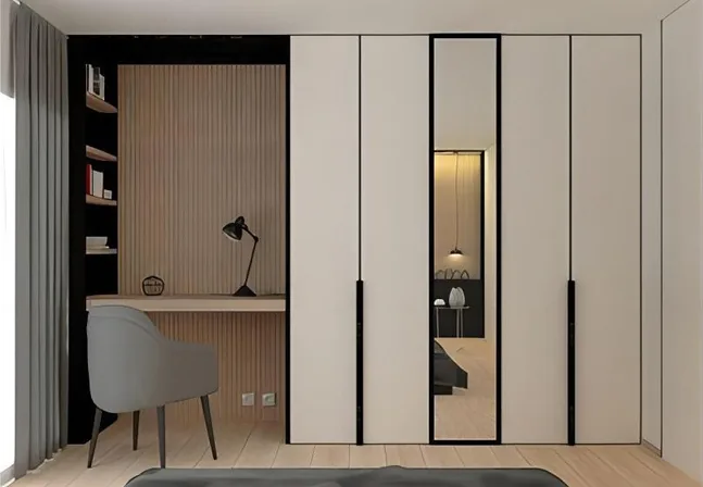 Walk-in dressing room featuring pull-out racks and hampers, Honolulu home
