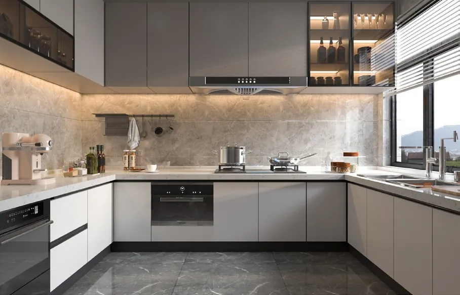 Open-plan kitchen with full-height pantry and panel-ready refrigeration, Hawaii residence