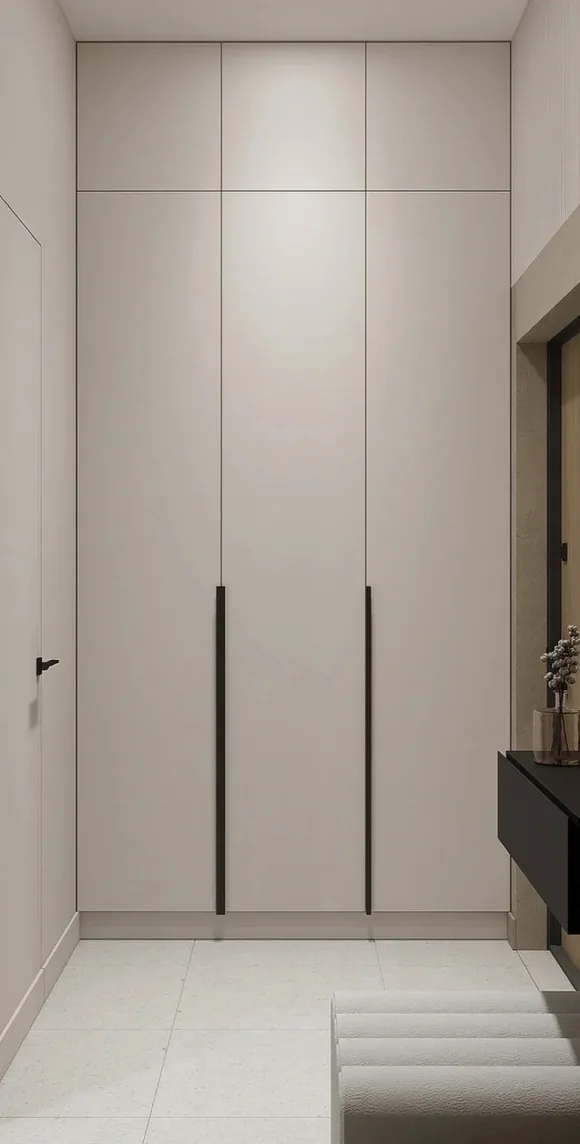 Modern wardrobe design featuring soft-close drawers and hanging rods, Oahu custom installation