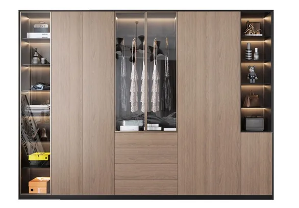 Walk-in dressing room featuring pull-out racks and hampers, Honolulu home
