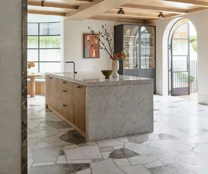 Open-plan kitchen with full-height pantry and panel-ready refrigeration, Hawaii residence
