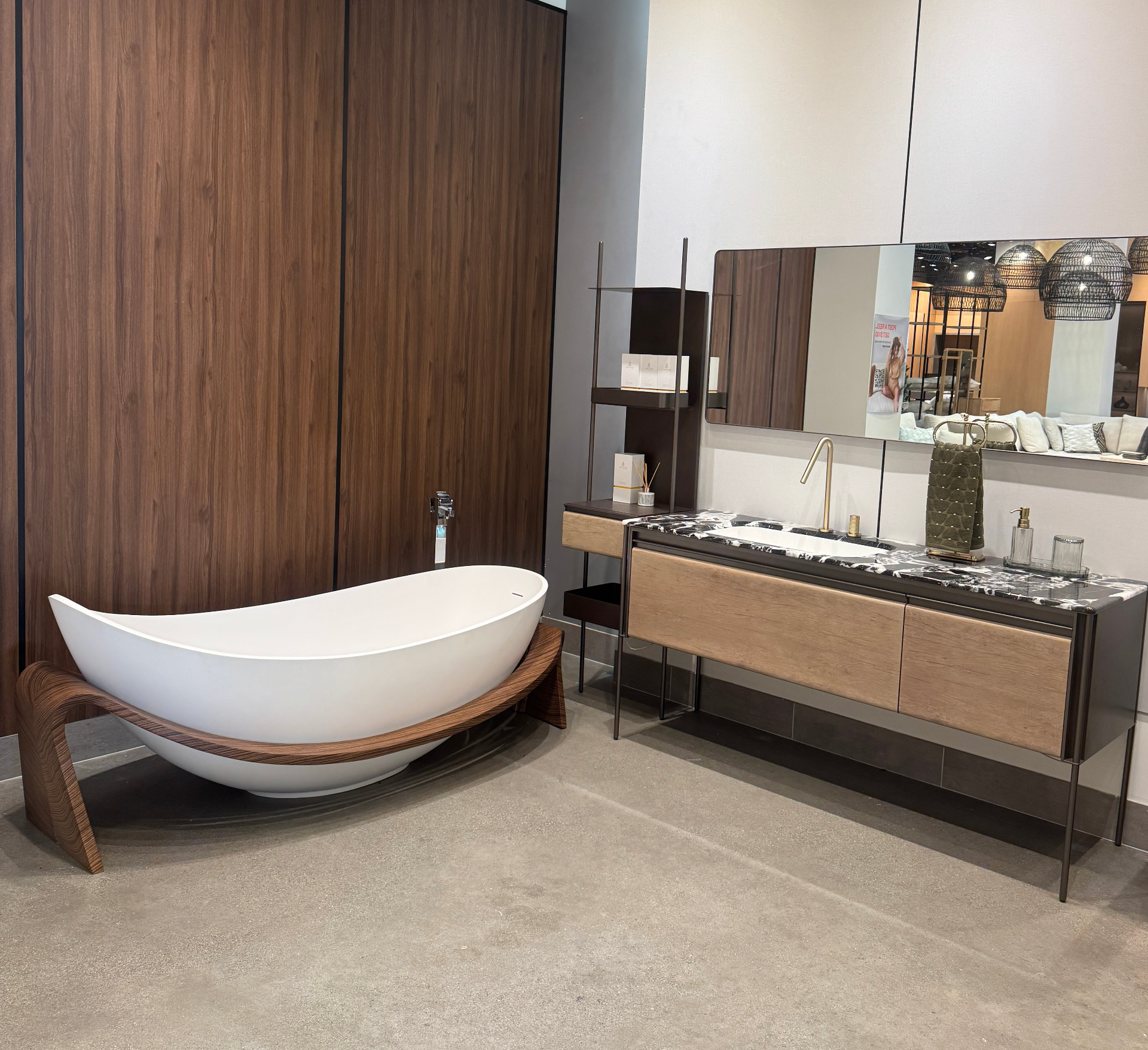 Bathrooms display at Ward Design Center showroom Kapolei