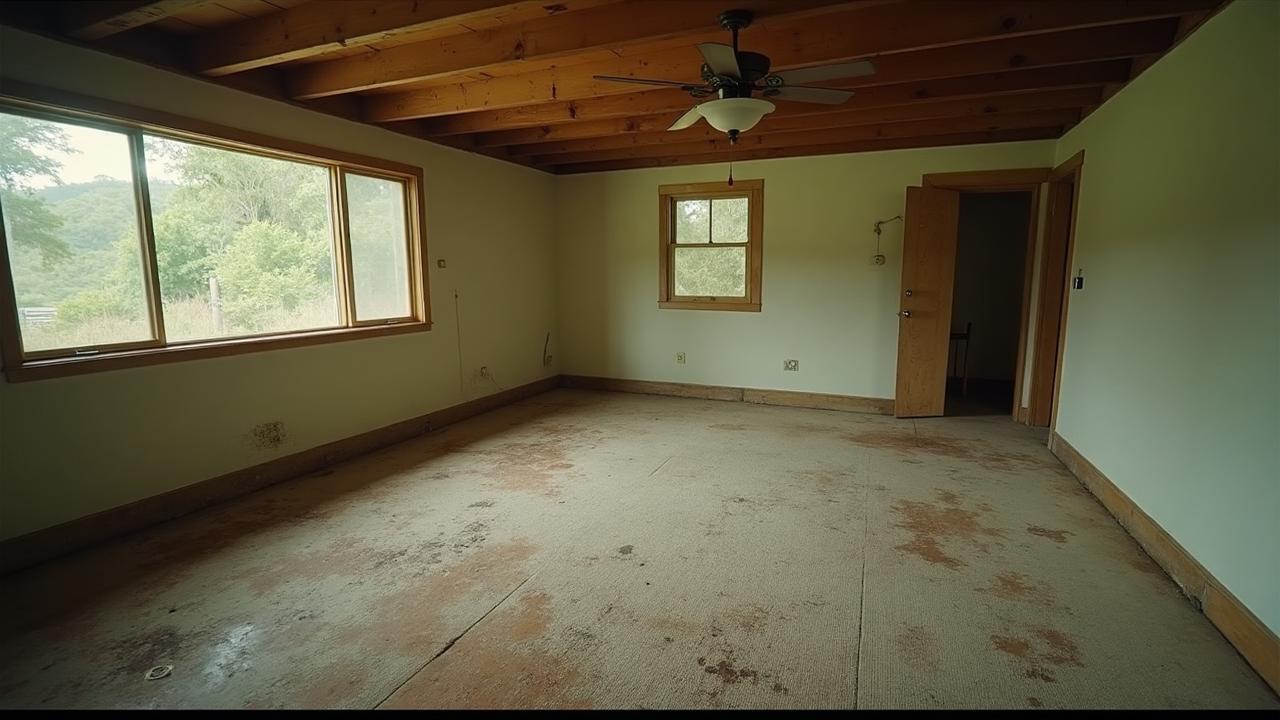 Before: Carpet to Hardwood Transformation