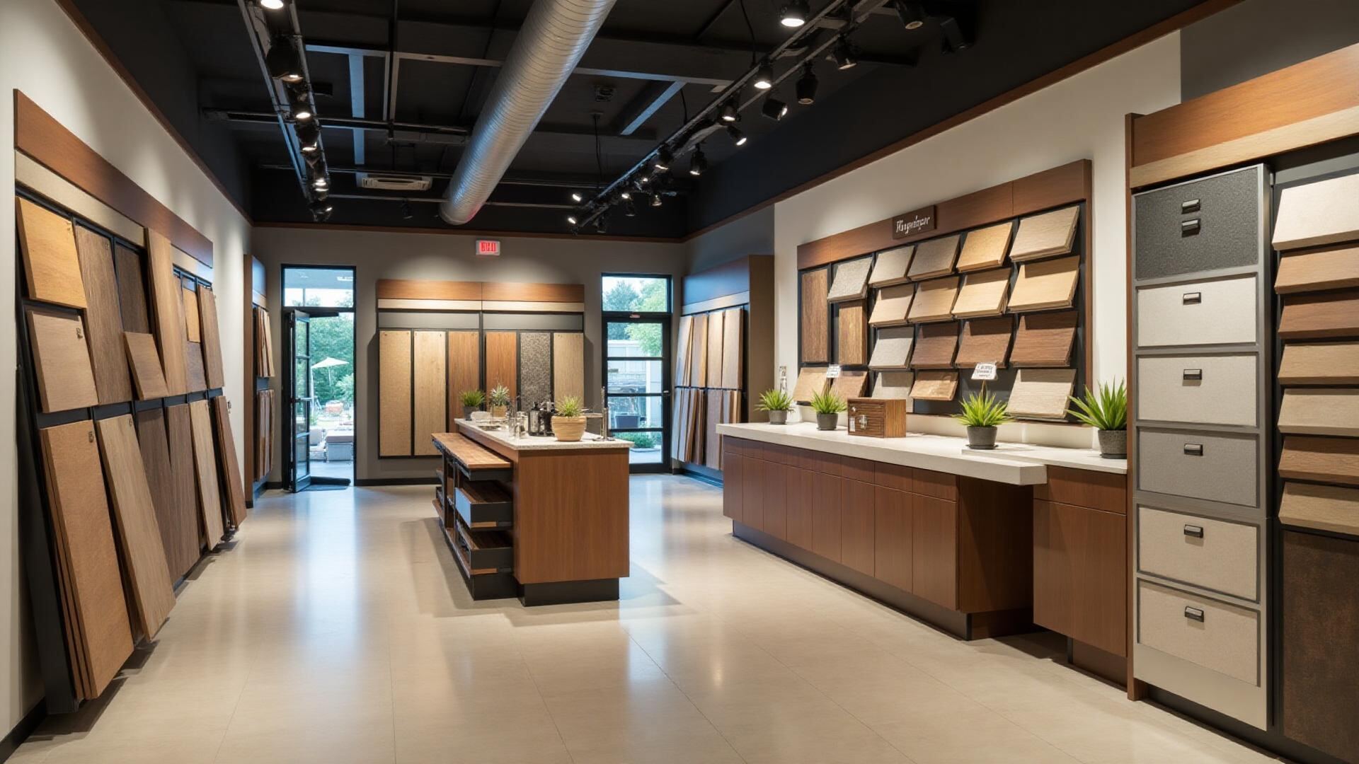 Ward Design Center showroom interior with material displays